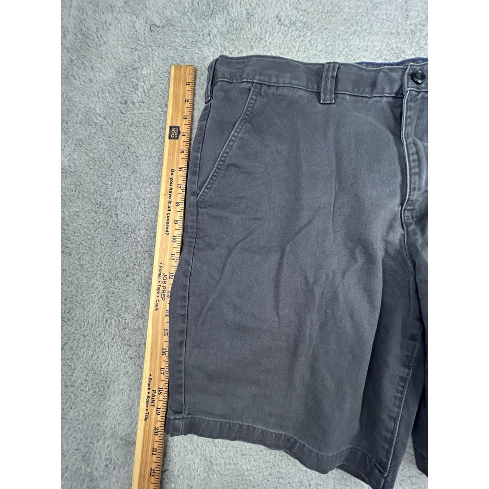 Eddie Bauer Shorts Mens Size 38 Black Solid 9" Inseam Casual Chino Cotton - Picture 5 of 12